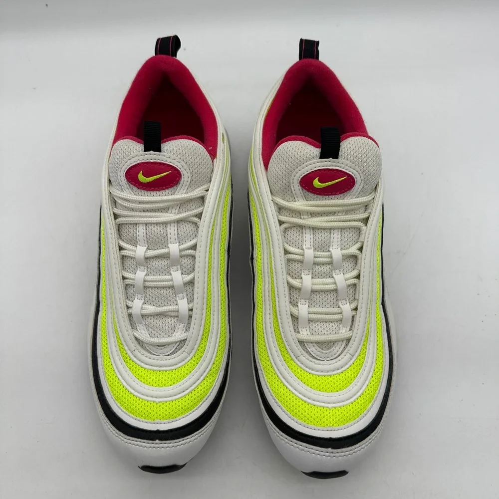 Nike CI9871-100 Mens Size 10.5 Running Shoes White Volt Pink Air Max 97 Sneakers